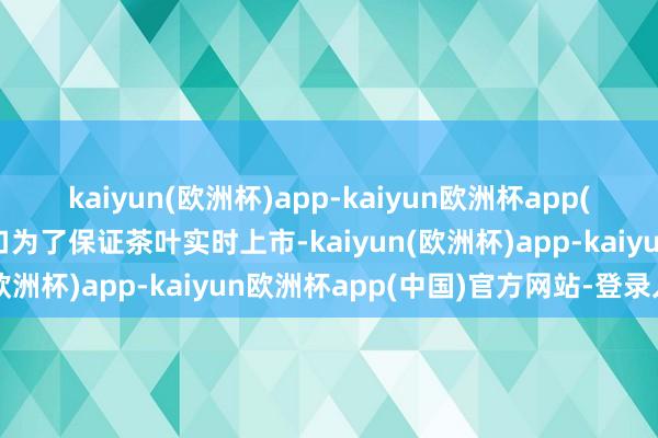 kaiyun(欧洲杯)app-kaiyun欧洲杯app(中国)官方网站-登录入口为了保证茶叶实时上市-kaiyun(欧洲杯)app-kaiyun欧洲杯app(中国)官方网站-登录入口