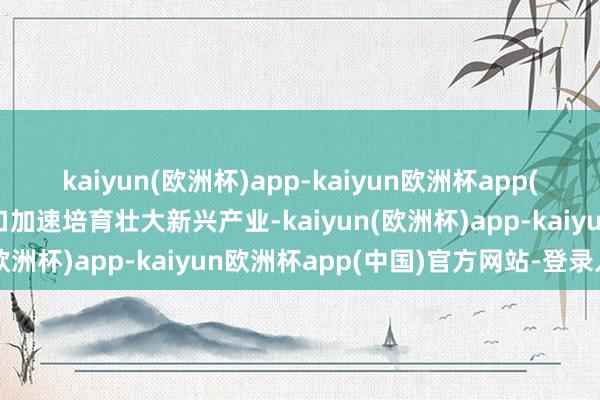 kaiyun(欧洲杯)app-kaiyun欧洲杯app(中国)官方网站-登录入口加速培育壮大新兴产业-kaiyun(欧洲杯)app-kaiyun欧洲杯app(中国)官方网站-登录入口