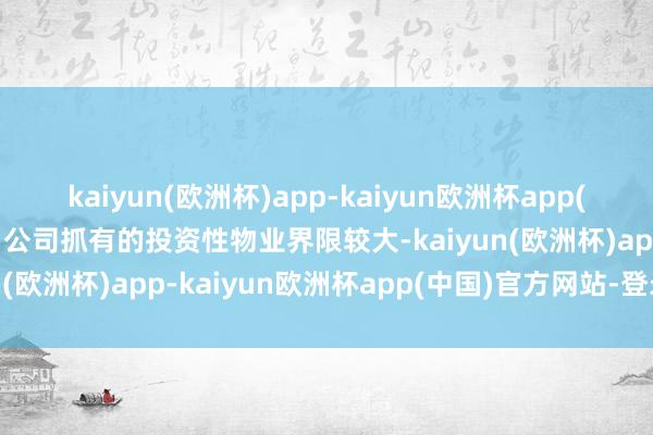 kaiyun(欧洲杯)app-kaiyun欧洲杯app(中国)官方网站-登录入口公司抓有的投资性物业界限较大-kaiyun(欧洲杯)app-kaiyun欧洲杯app(中国)官方网站-登录入口