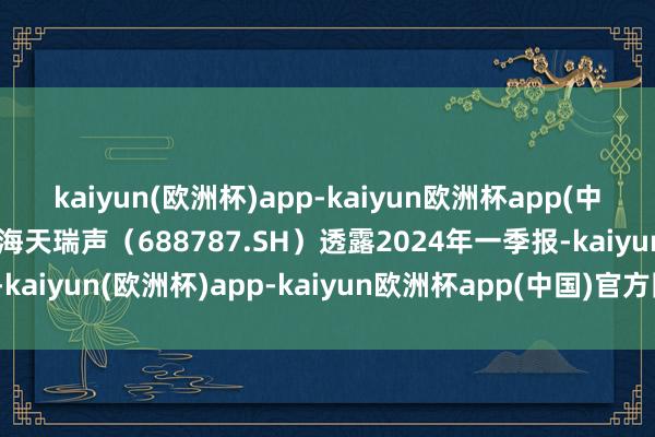 kaiyun(欧洲杯)app-kaiyun欧洲杯app(中国)官方网站-登录入口海天瑞声（688787.SH）透露2024年一季报-kaiyun(欧洲杯)app-kaiyun欧洲杯app(中国)官方网站-登录入口