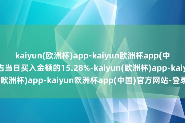 kaiyun(欧洲杯)app-kaiyun欧洲杯app(中国)官方网站-登录入口占当日买入金额的15.28%-kaiyun(欧洲杯)app-kaiyun欧洲杯app(中国)官方网站-登录入口