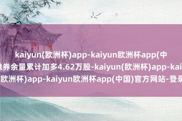 kaiyun(欧洲杯)app-kaiyun欧洲杯app(中国)官方网站-登录入口融券余量累计加多4.62万股-kaiyun(欧洲杯)app-kaiyun欧洲杯app(中国)官方网站-登录入口