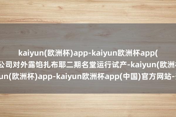 kaiyun(欧洲杯)app-kaiyun欧洲杯app(中国)官方网站-登录入口公司对外露馅扎布耶二期名堂运行试产-kaiyun(欧洲杯)app-kaiyun欧洲杯app(中国)官方网站-登录入口