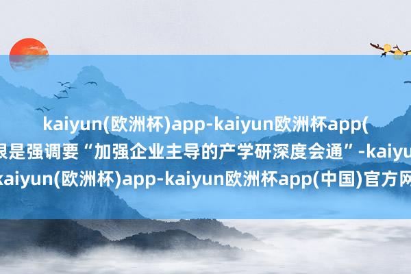 kaiyun(欧洲杯)app-kaiyun欧洲杯app(中国)官方网站-登录入口很是强调要“加强企业主导的产学研深度会通”-kaiyun(欧洲杯)app-kaiyun欧洲杯app(中国)官方网站-登录入口