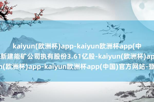 kaiyun(欧洲杯)app-kaiyun欧洲杯app(中国)官方网站-登录入口中新建能矿公司执有股份3.61亿股-kaiyun(欧洲杯)app-kaiyun欧洲杯app(中国)官方网站-登录入口