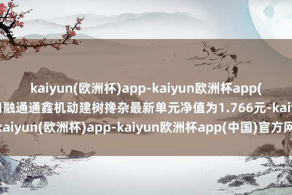 kaiyun(欧洲杯)app-kaiyun欧洲杯app(中国)官方网站-登录入口融通通鑫机动建树搀杂最新单元净值为1.766元-kaiyun(欧洲杯)app-kaiyun欧洲杯app(中国)官方网站-登录入口