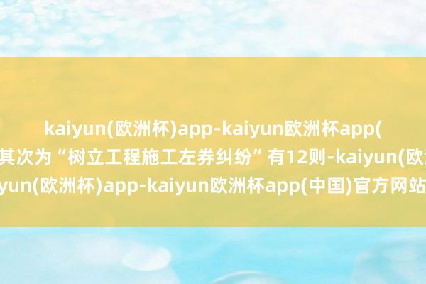 kaiyun(欧洲杯)app-kaiyun欧洲杯app(中国)官方网站-登录入口其次为“树立工程施工左券纠纷”有12则-kaiyun(欧洲杯)app-kaiyun欧洲杯app(中国)官方网站-登录入口
